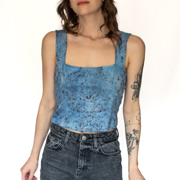 LUSH • Medium • Crop Top • Blue • Sustainable - Picture 2 of 11